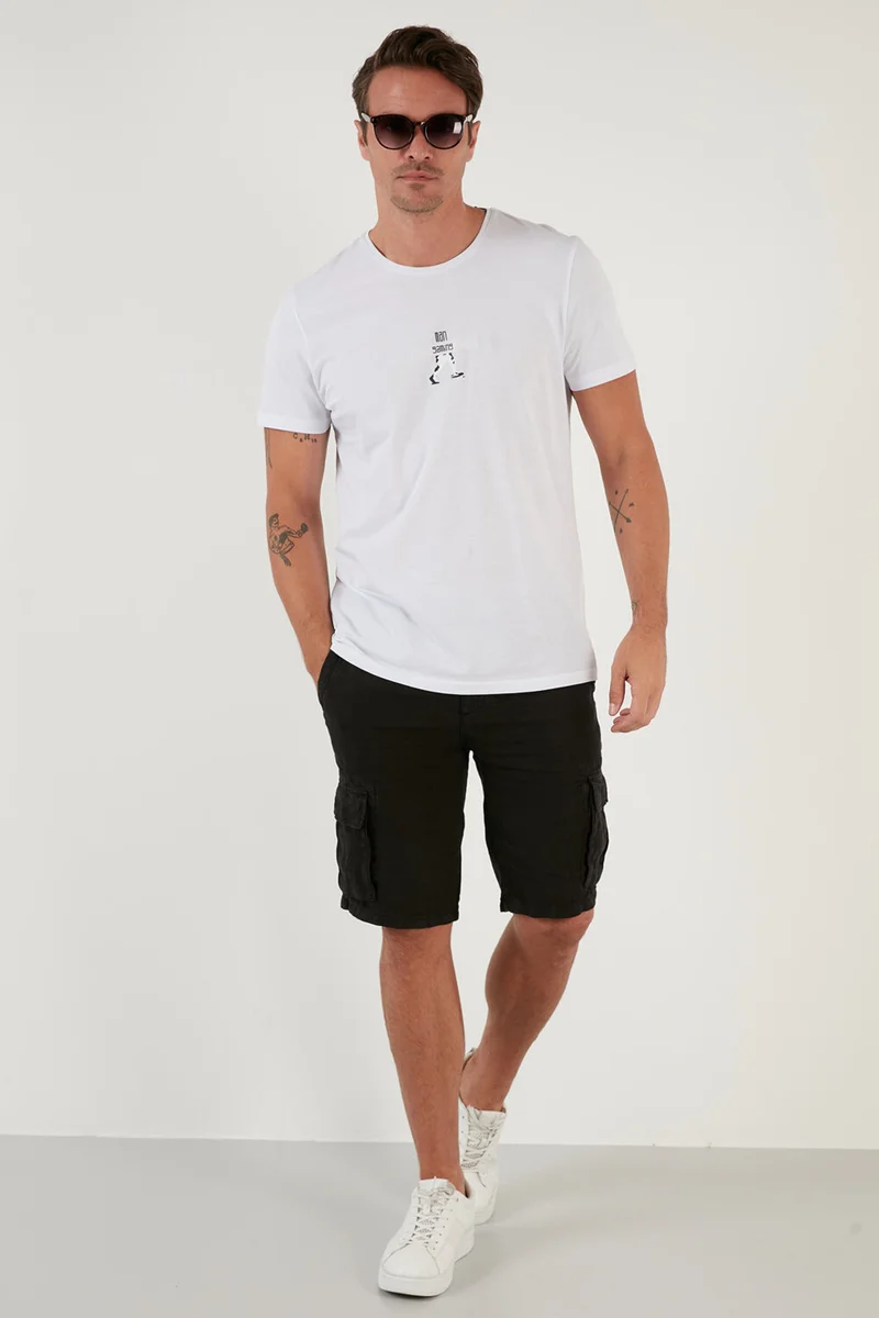 Exxe Waist Tie Pocket Regular Fit 100% Linen Short Men's Short 630 JURUS shorts