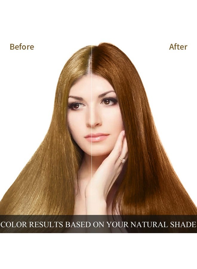 Ivnil Dark Brown Hair Dye Shampoo for Gray Augeas Instant Color 3 in 1 Women and Men Augeo, Herbal Ingredients 100% Grey Coverage 500ML - Image 4