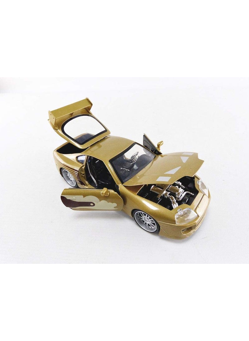 Jada Toys Jada 2 Fast 2 Furious Slap Jack's Toyota Supra Die-Cast Collectible Toy Vehicle Car, Gold with Decals, 1: 24 Scale, Copper  - Image 5