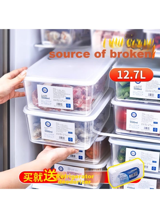 Pakchoice Refrigerator Storage Box, Food Preservation Container, Antibacterial Grade, For Refrigerator And Freezer, Dumpling Storage Box, Freezer Storage Container - Image 1