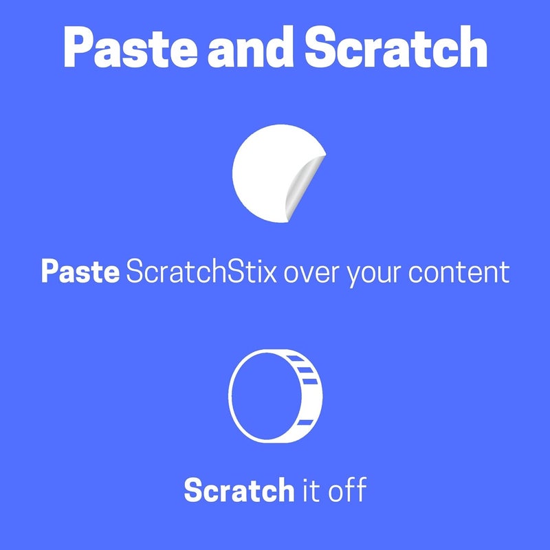 ScratchStix 900 Pack, 1" Scratch Off Stickers Labels, Round Circle - Silver - Image 3