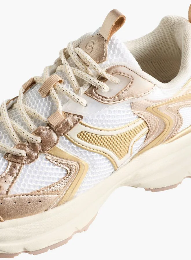 Celeste GOLD Women Lace-Up Ankle Sneakers for Women | Best Price UAE