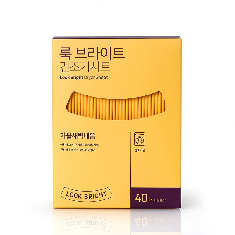 Generic LOOK BRIGHT Fabric Softner Dryer Sheet, Wet-type Sheet, Long-lasting Fragrance, Luxurious Premium Scent, Anti-static Function (Fall Dawn Scent) - Image 1