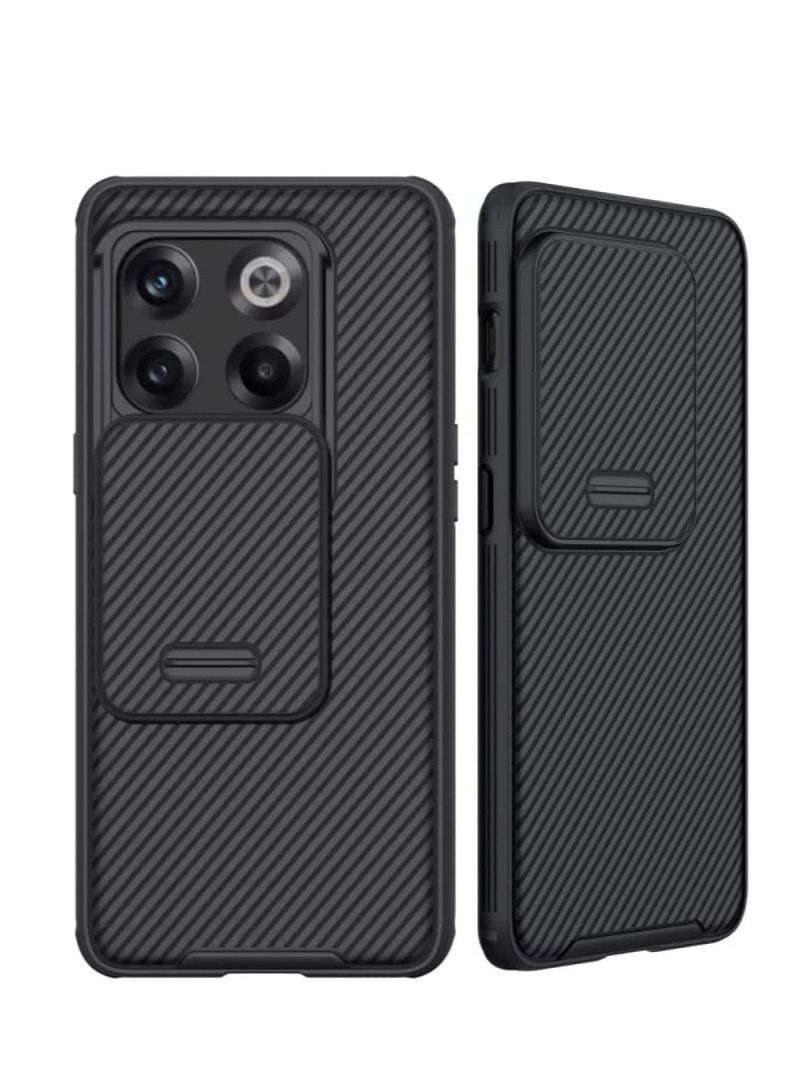Nillkin OnePlus 10T/Ace Pro 5G Case with Slide Camera Cover and Lens Protector Anti Fingerprint Protective Phone Cover Hard PC Black