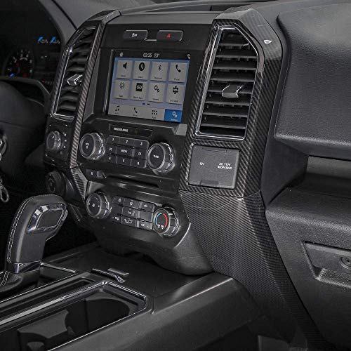 Keptrim for F150 ABS Carbon Fiber Central Console Air Conditioner Panel Trim for 2015 2016 2017 2018 2019 2020 Ford F150, 5pcs - Image 3