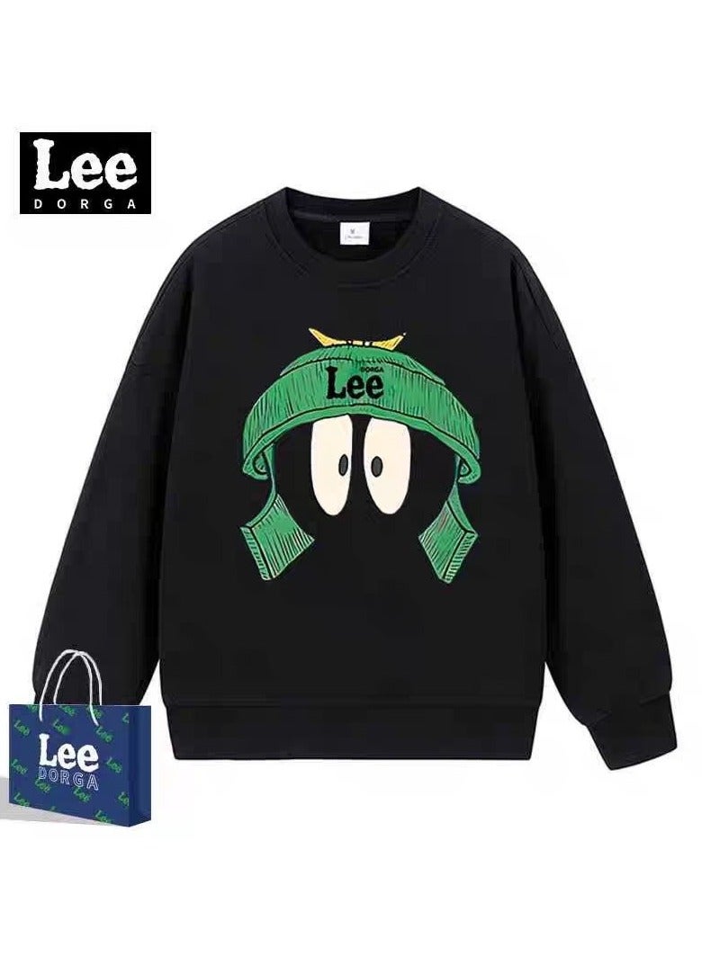 LEE Lee Brand Hoodie Loose Casual Round Neck Long Sleeved Hoodie 