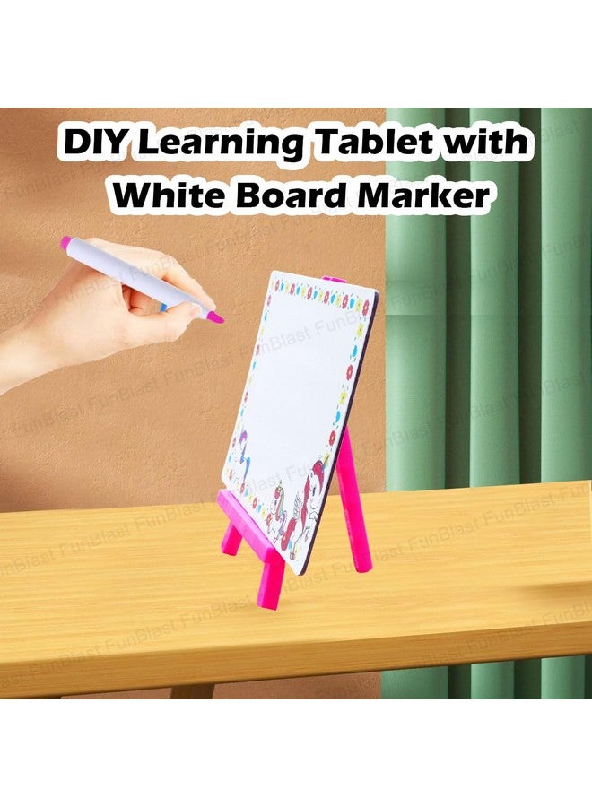 فنبلاست سبورة فن بلاست ميني القابلة للمسح للأطفال - لوح تعليمي مع قلم سبورة بيضاء، لوح كتابة مزدوج الجوانب للأطفال، الأولاد والبنات (يونيكورن) - Image 5