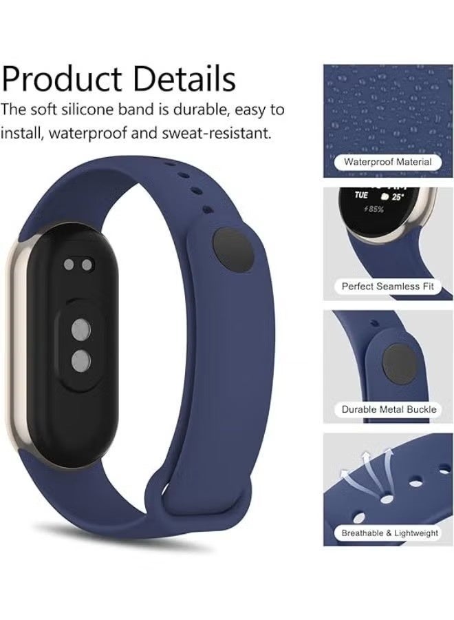Silicone Strap Compatible for Xiaomi 10/9/8 Adjustable Sport Wrist Strap for Women Men for Xiaomi Mi Band 8/9/10 Smart Watch - Image 2