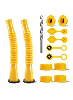 Excefore Gas Can Spout Replacement, Anti-Spill Gas Can Nozzle Replacement, 2-Kit Gas Can Spouts No Leaky, Upgraded Replacement Gas Can Spout with Flexible Nozzle, Gas Can Vent, Fit for Most 1/2/5/10 Gal Can  - Image 1