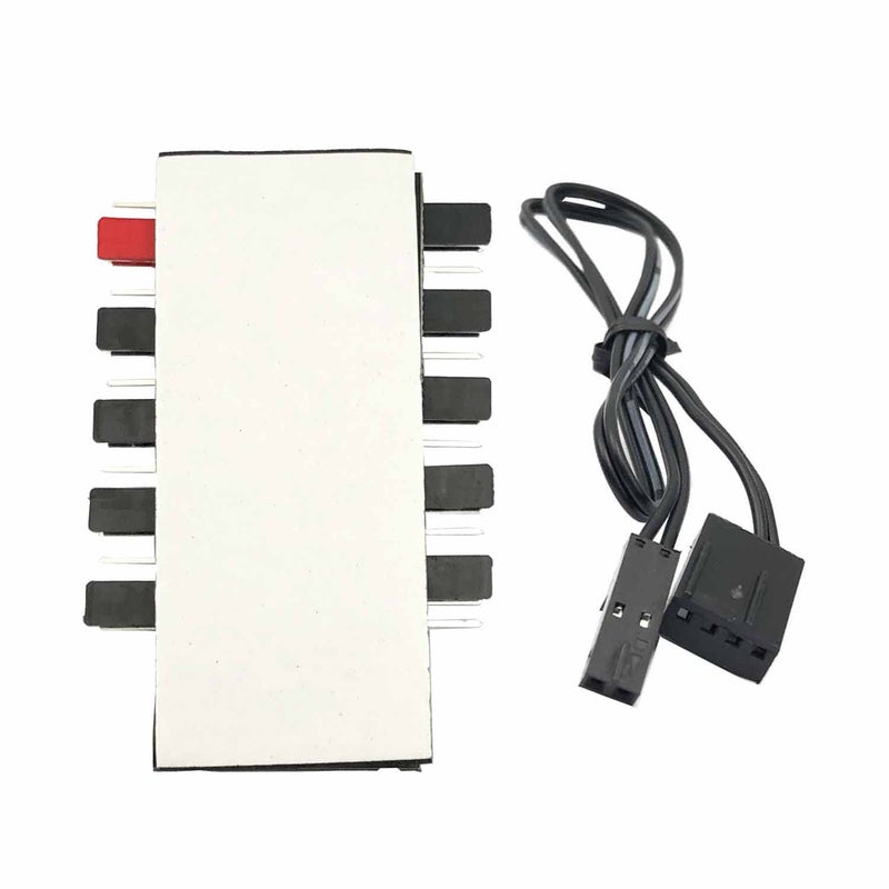 FainWan 1-Pack 10 Way 4Pin PWM PC Fan Hub with Cable Computer Cooling Fan Power Cable Extender PCB Adapter SATA 1 to 10 Multi Way Splitter - Image 3