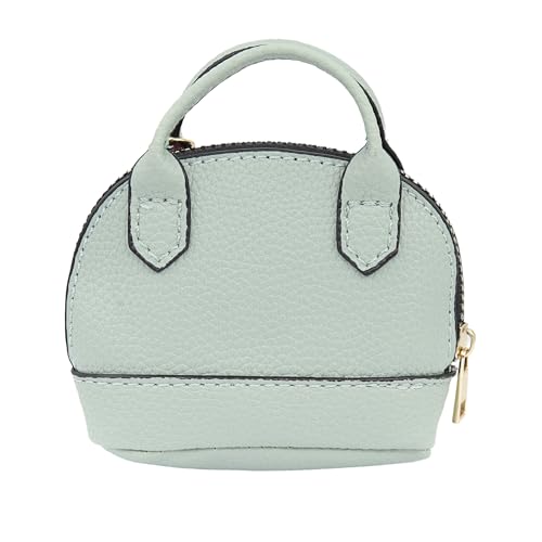 Zitokin Mini Tote Purse Keychain, Cute Tote Bag Coin Purse Keychain, Mini Backpack Keychain Wallet PU Leather (Green) - Image 3
