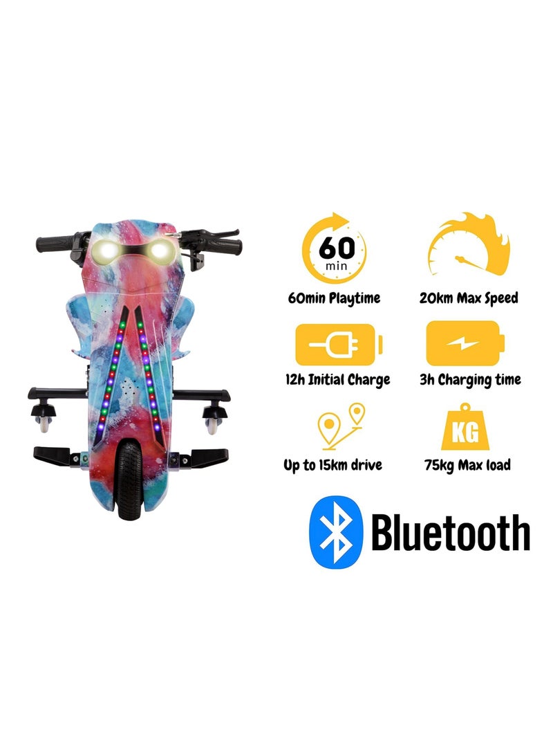 MYTOYS 36V Drifting Scooter 3 Wheel Electric Scooter - 3 Driving Modes- Bluetooth- Speaker- Lights - Shock Absorber Safety Gears Speed Up To 20KM/h - Image 1