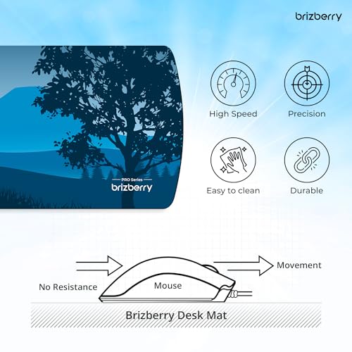 ARTBRIZ® Brizberry Extended Mouse Pad, Desk Mat, 740mm x 310mm x 3mm Large Printed Premium Anti Skid Rubber Base for Desktop Laptop Keyboard (DM Design 3) - Image 5
