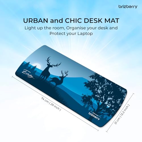 ARTBRIZ® Brizberry Extended Mouse Pad, Desk Mat, 740mm x 310mm x 3mm Large Printed Premium Anti Skid Rubber Base for Desktop Laptop Keyboard (DM Design 3) - Image 3