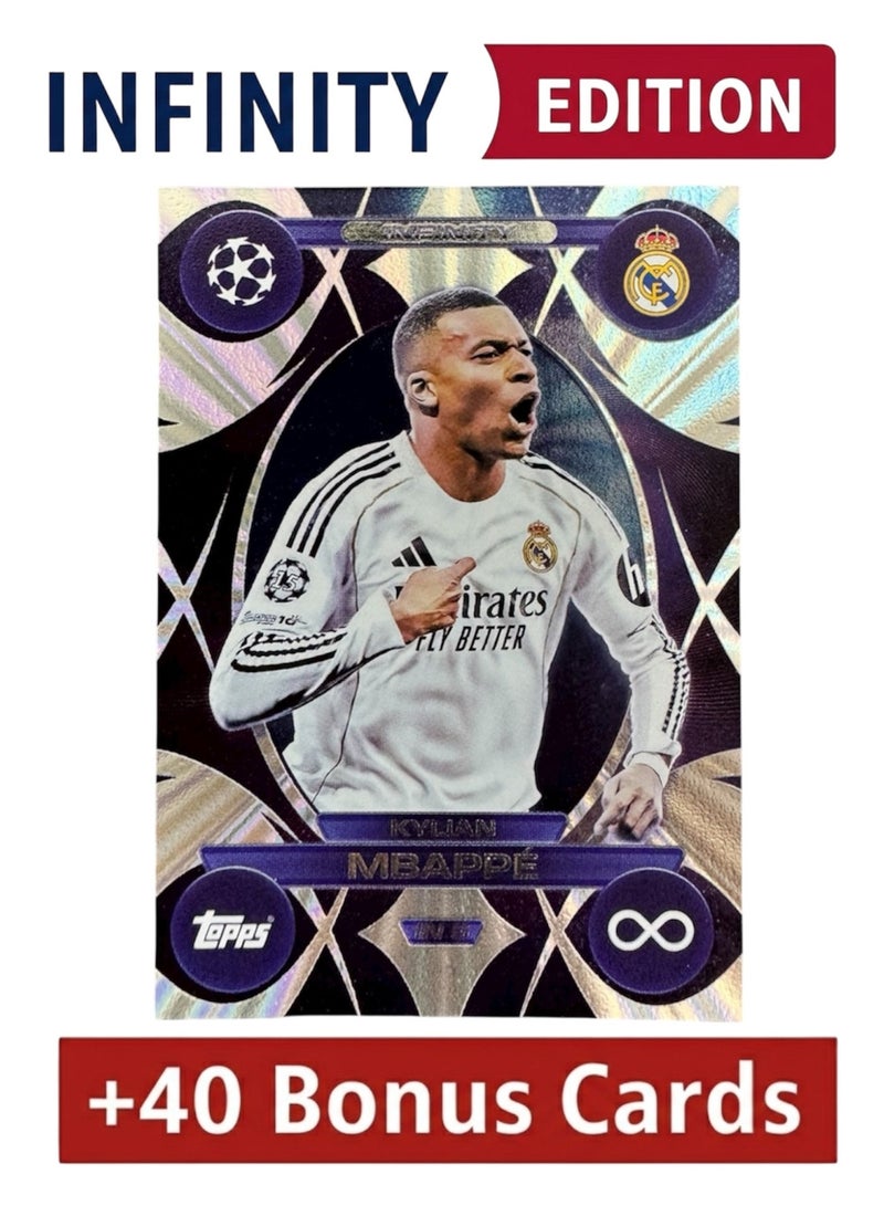 Topps Match Attax 25/26 - Infinity Mbappe + 40 Bonus Cards - Image 1