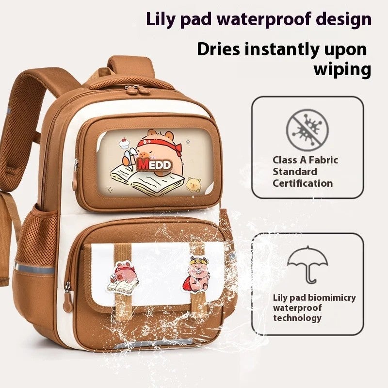 Bluejw Large-Capacity Lightweight Waterproof Oxford Backpack for Female New Primary School Students 1-3-6 Grade Multi-Compartment - Image 4