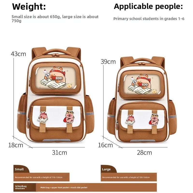 Bluejw Large-Capacity Lightweight Waterproof Oxford Backpack for Female New Primary School Students 1-3-6 Grade Multi-Compartment - Image 5