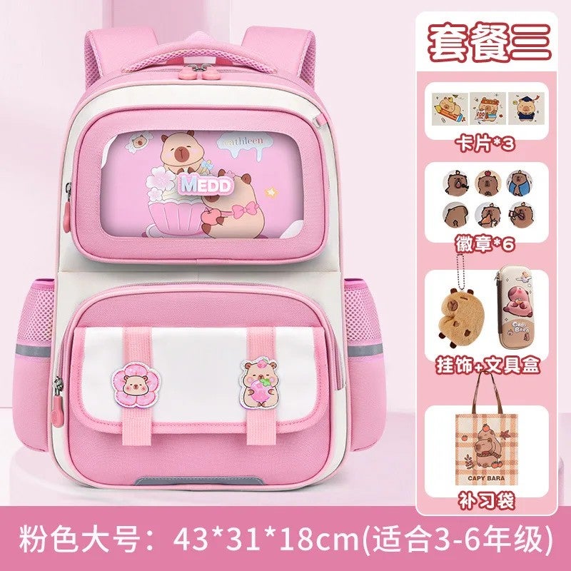 Bluejw Large-Capacity Lightweight Waterproof Oxford Backpack for Female New Primary School Students 1-3-6 Grade Multi-Compartment - Image 1