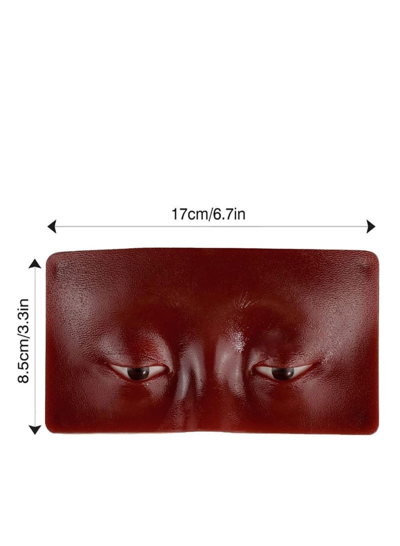 Excefore Makeup Practice Face Board 3D Realistic Pad with Brushes for Artist Practice, Eyeshadow Eyeliner Eyebrow Lash mapping Skin Eye Make up Model (Black)  - Image 5