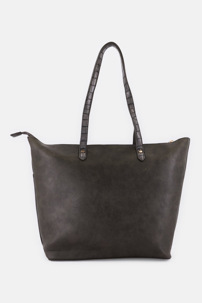 Lavie Women Brand Logo Lily Tote Bag, Dark Grey - Image 2