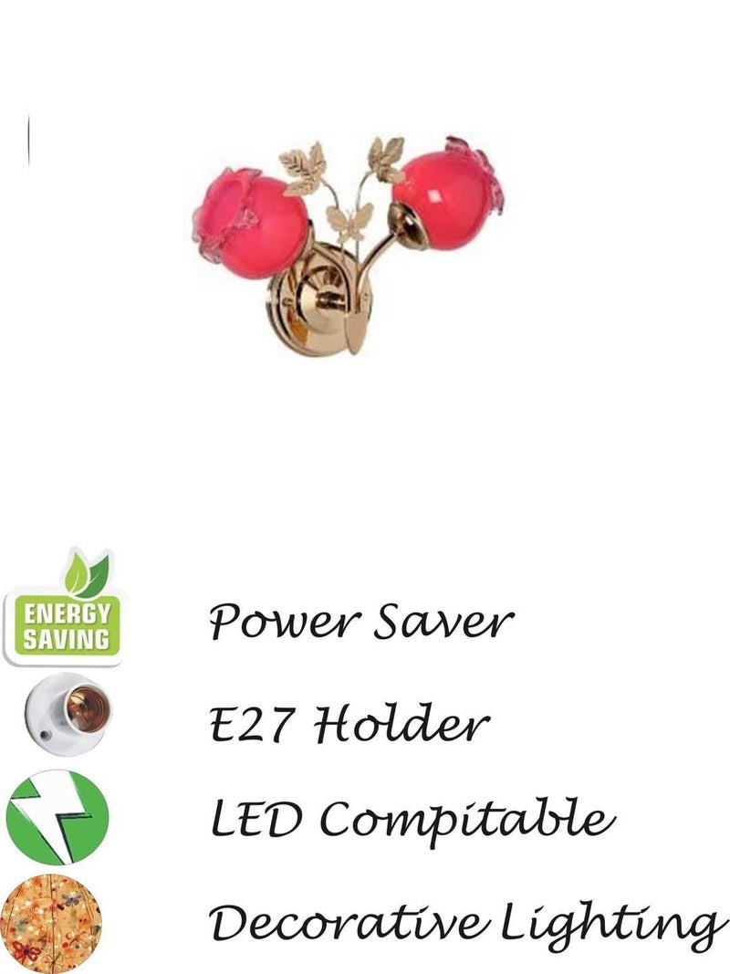 AFAST New Sconce Colorful Hand Decorative Glass Wall Lamp with All Fitting Fixture Set of 2 Lamps 7WACMulticolour - Image 4