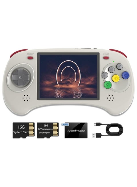 RG ARC D Retro Handheld Game Console, Dual OS Android 11 and Linux System with 128G SD Card 4541 Games Support 5G WiFi 4.2 Bluetooth Moonlight Streaming and HDMI Output (Grey)