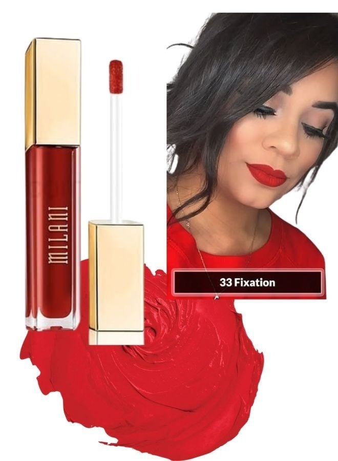Milani Amore Matte Lip Crème, Shade 33 Fixation, 6g - Long-Lasting, Full Coverage Matte Liquid Lipstick - Image 2