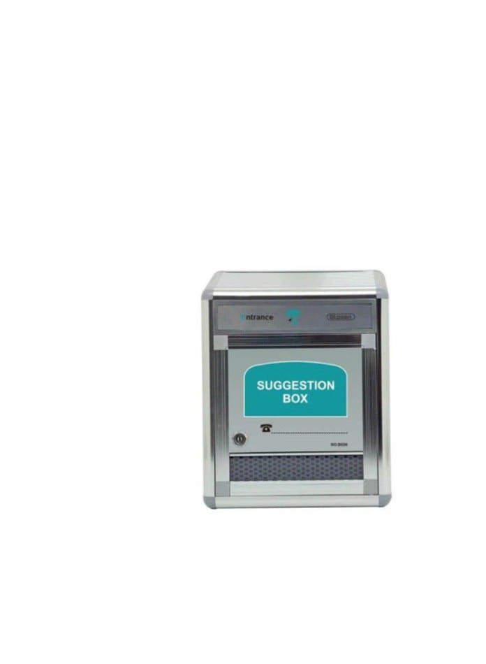Glosen  Metal Suggestion Box Aluminum 258X120x320 Silver Suggestion Box Locking key office suggestion box donation box Mailbox: Ballot Box MULTIFUNCTION BOX , YOUR EVERY OCCATION USE - Image 5