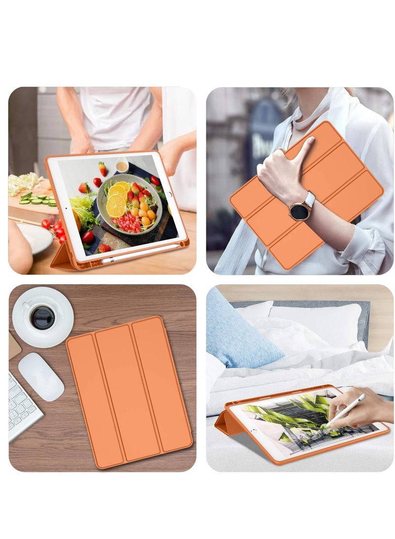 ميجوفاست حافظة آيباد الجيل التاسع 2021 حافظة آيباد الجيل الثامن 2020 10.2 بوصة مع حامل قلم رصاص حافظة آيباد الجيل السابع 2019 مع غطاء خلفي من السيليكون الناعم لغطاء النوم التلقائي - Image 4