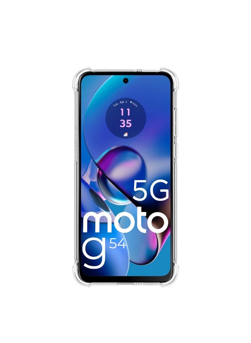 Techie غطاء حماية شفاف من TPU لحواف موتورولا موتو G54 5G مع حماية عدسة الكاميرا - Image 4