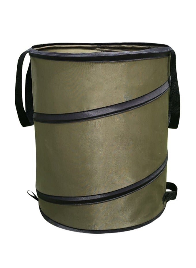 Occuwzz Foldable Trash Can Collapsible Trash Can Portable Trash Can Pop-up Trash Can Suitable for Camping Trash Can Foldable Clothes and Toys Recycling Bin Army Green - Image 1