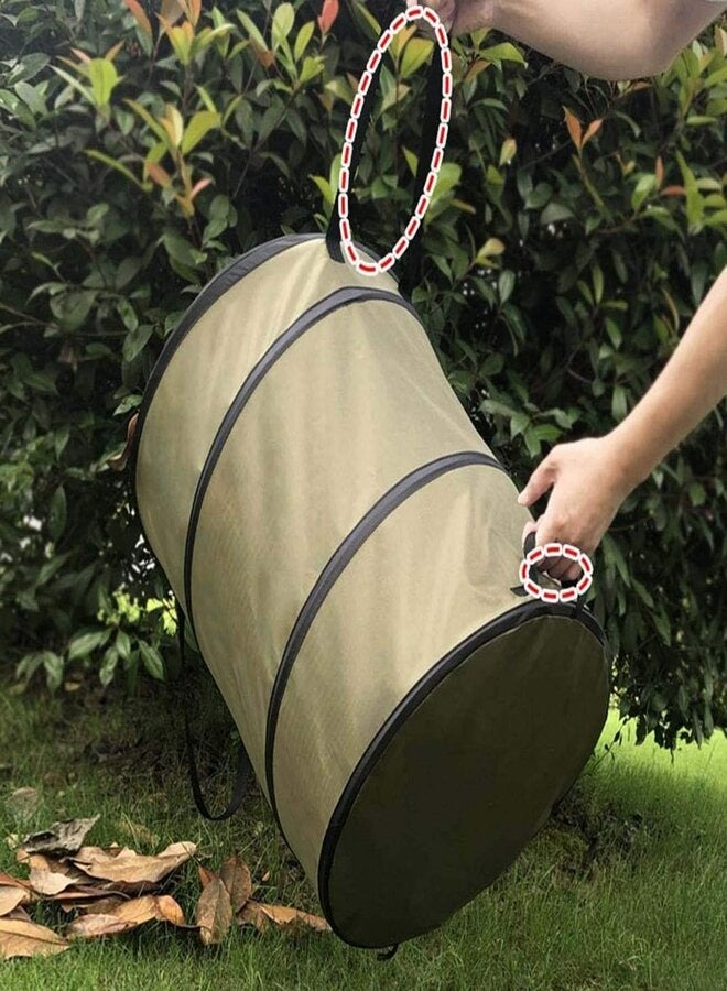 Occuwzz Foldable Trash Can Collapsible Trash Can Portable Trash Can Pop-up Trash Can Suitable for Camping Trash Can Foldable Clothes and Toys Recycling Bin Army Green - Image 3