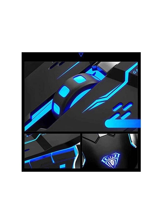 AULA - S20 LED Macro Gaming Mouse – 3200 DPI Adjustable Wired Mouse with Programmable Buttons & Ergonomic Design for PC Gaming - Image 1