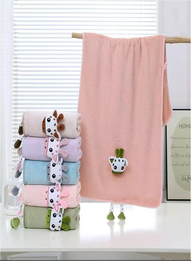 Closecret Newborn Baby Bath Towel Soft & Absorbent Premium Microfiber Cotton Towels for Babies, Toddlers - Ideal for Daily Use (Multicolor) 50 x 100 cm (3) - Image 1