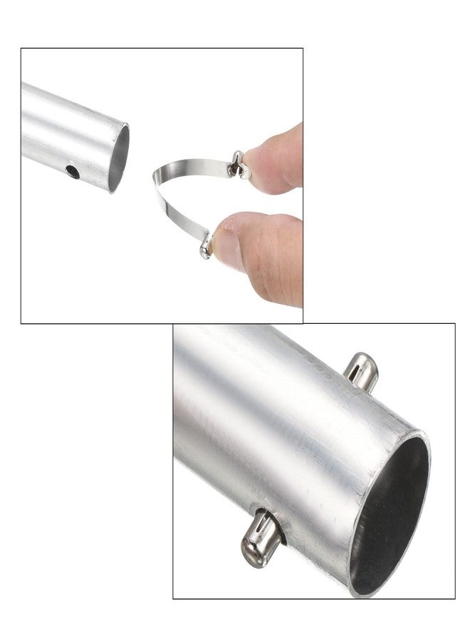 PATIKIL 8.5x6mm Kayak Paddle Snaps, 8 Pack Pole Push Button Spring Clips Steel Hollow Button Locking Tube Double Pins for Camping Awning Tent Pole - Image 5