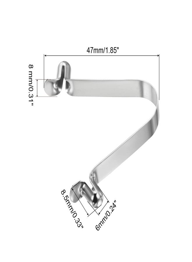 PATIKIL 8.5x6mm Kayak Paddle Snaps, 8 Pack Pole Push Button Spring Clips Steel Hollow Button Locking Tube Double Pins for Camping Awning Tent Pole - Image 2