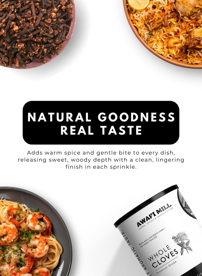 أباميك مطاحن عوافي - قرنفل كامل (سيزيجيوم أروماتيكوم) | براعم دافئة، حلوة-لاذعة، لتوابل غارام ماسالا، والبرياني، والشاي، والمخللات، والمخبوزات، والتزجيج، والمشروبات الاحتفالية - ١٠٠ غرام | ٣.٥ أونصة - Image 4