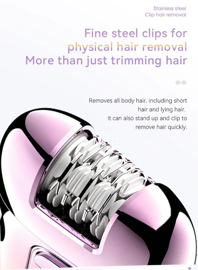 DSP 3-in-1 Epilator for Women,Epilators Hair Remover with 3 Replaceable Trimmer Head & 2 Speeds,30Tweezers & LCD Display,Rechargeable Cordless Electric Lady Shaver & Trimmer for  Face Legs Arms Armpit Bikini,9000RPM 70454 - Image 3