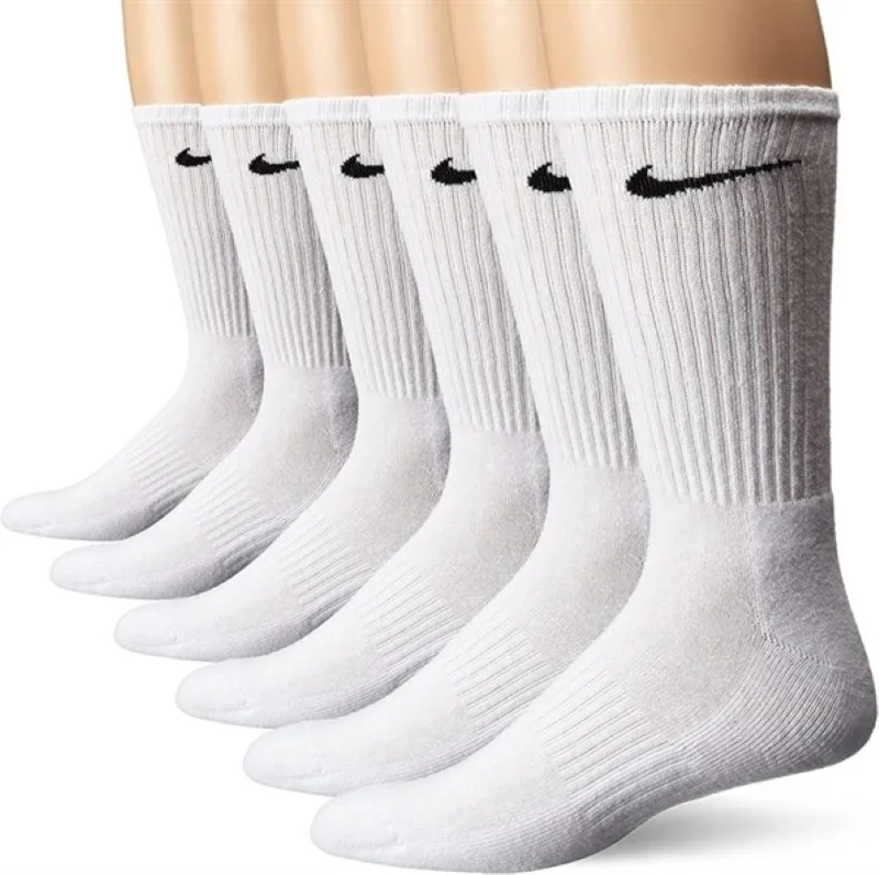 Nike Everyday Cotton Cushioned Crew White 6-Piece Socks SX5172-100