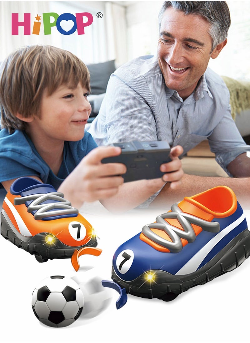 HIPOP Remote Control Car For Football Competition Two Pack Set,Shoe Type RC Car,World Cup Celebration Items,2.4G Interactive With Cool Lights,Two-Person Interactive Remote Control Car  - Image 4