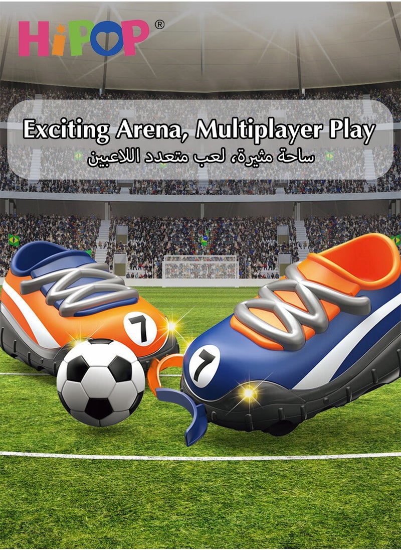 HIPOP - Remote Control Car For Football Competition Two Pack Set,Shoe Type RC Car,World Cup Celebration Items,2.4G Interactive With Cool Lights,Two-Person Interactive Remote Control Car - Image 1