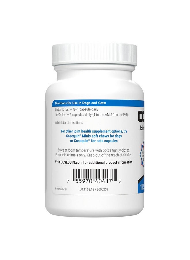 Nutramax Laboratories Nutramax Cosequin Joint Health Supplement for Cats and Small Dogs - With Glucosamine and Chondroitin, 132 Capsules 