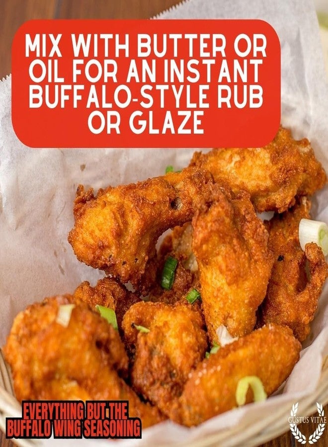 GUSTUS VITAE Everything But The Buffalo Wing Seasoning | All Natural | Hand Crafted | Non GMO | 2.3 oz (65g) | Gourmet Spice Mix | Small Batch | Artisanal Rub | Seasoning Pack | Magnetic Tin | Gustus Vitae | #233 - Image 3