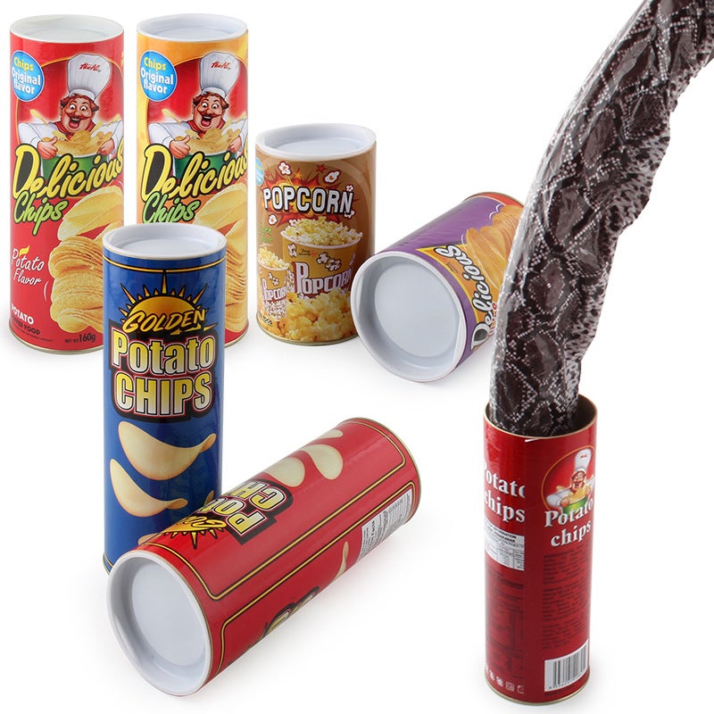 Prank Jumping Snake in Chip Can - Fake Snake Toy for April Fools - Image 1