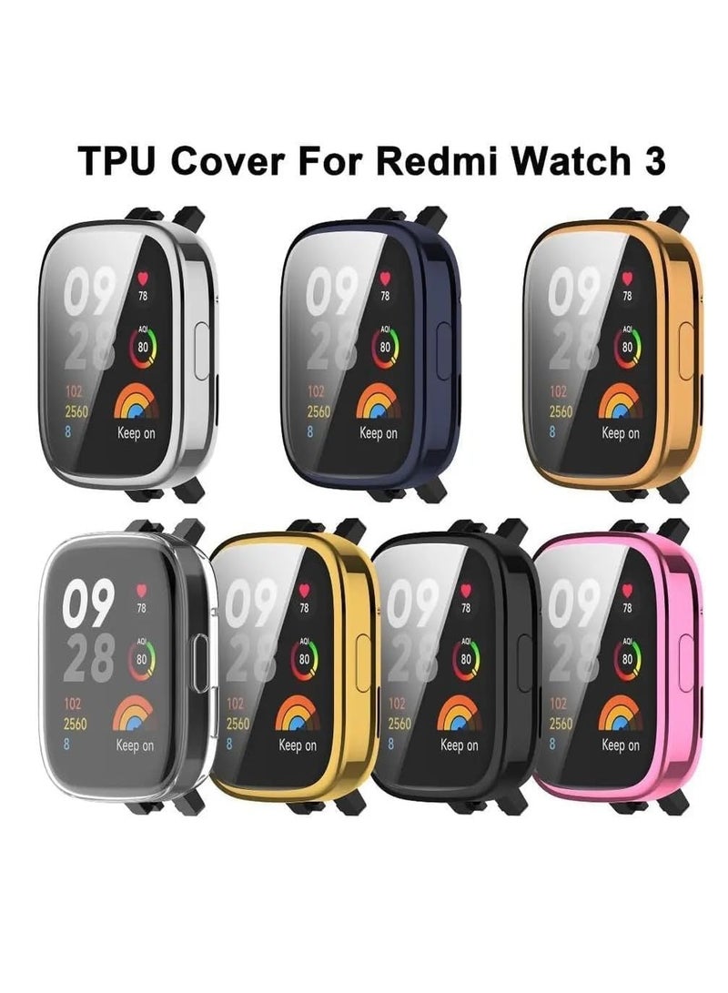 TPU Full Protective Case Cover Compatible with Redmi Watch 3 Smartwatch (Black) - Image 2