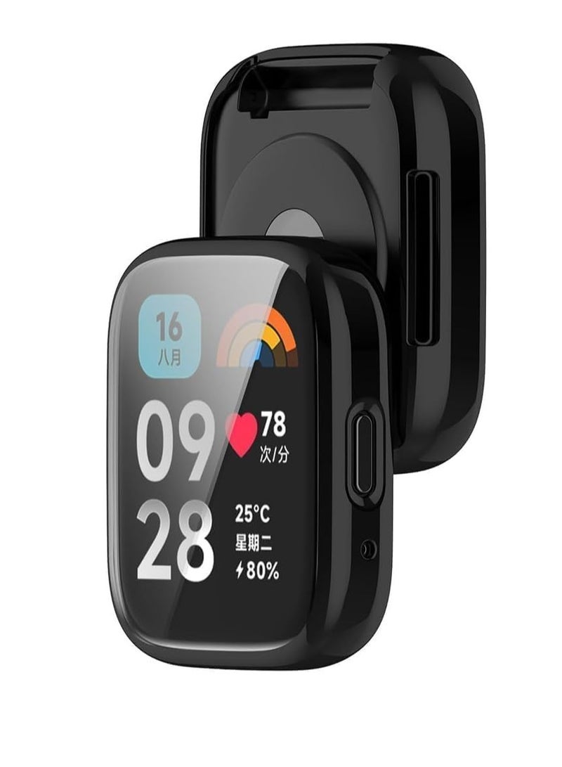 TPU Full Protective Case Cover Compatible with Redmi Watch 3 Smartwatch (Black) - Image 3