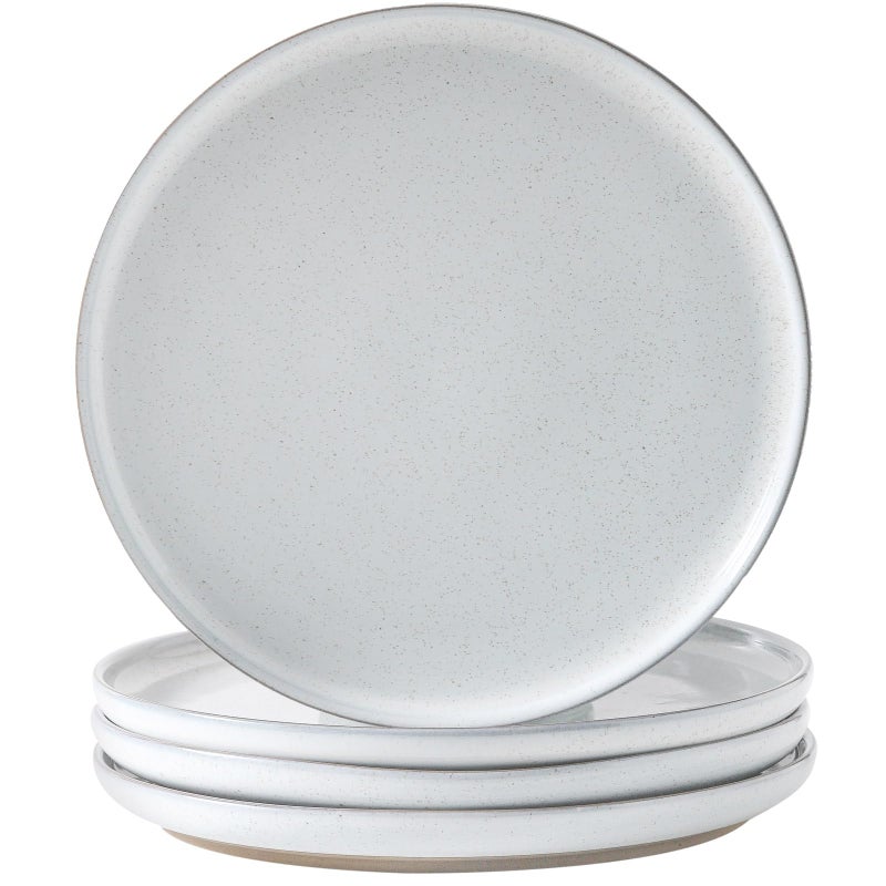 Tikooere Ceramic Dinner Plates Set of 4, 10 Inch,Microwave,Dishwasher and Oven Safe,Porcelain Dessert Plates for Pasta,Appetizer, Salad and Steak,Dishes Set for Kitchen,Scratch Resistant,White - Image 1