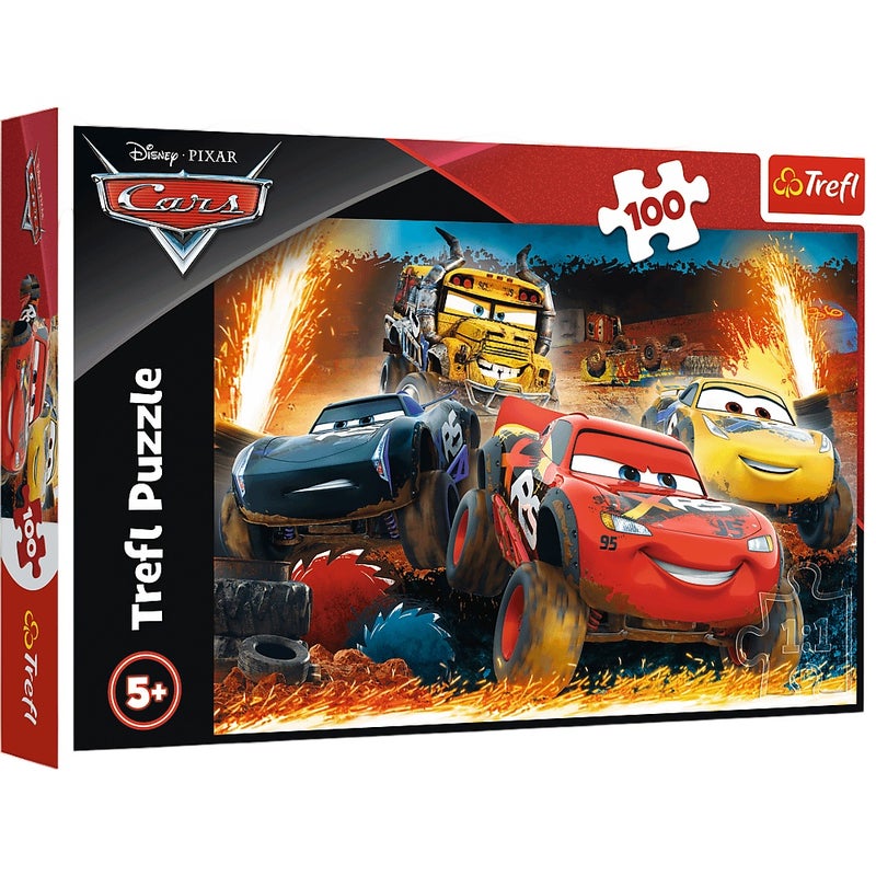 Trefl - Disney Extreme Cars 3 Puzzle 100 Pieces - 16358 - Image 1