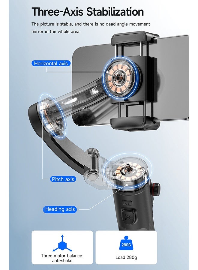 TOKQI Foldable 3-Axis Smartphone Gimbal Stabilizer With Wireless Control And Smart Tracking, Compatible With iOS And Android - Image 4