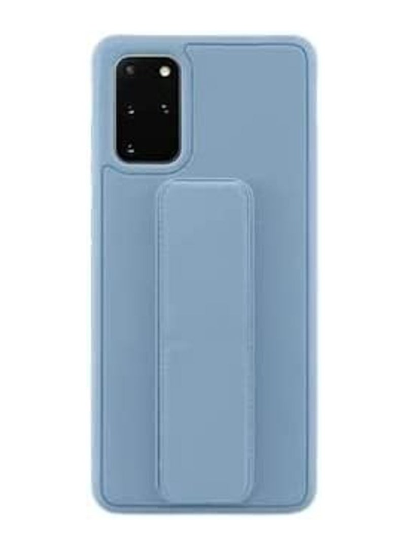 Case Cover Compatible with Samsung Galaxy S20 Plus Silicone Gel Rubber Premium Fold-able Finger grip Magnetic Kickstand Case Sky Blue